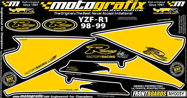 MOTOGRAFIX YAMAHA YZF-R1(98/99)BODY PAD FRONT NY003Y