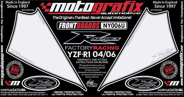 MOTOGRAFIX YAMAHA YZF-R1(04-06)BODY PAD FRONT NY006U